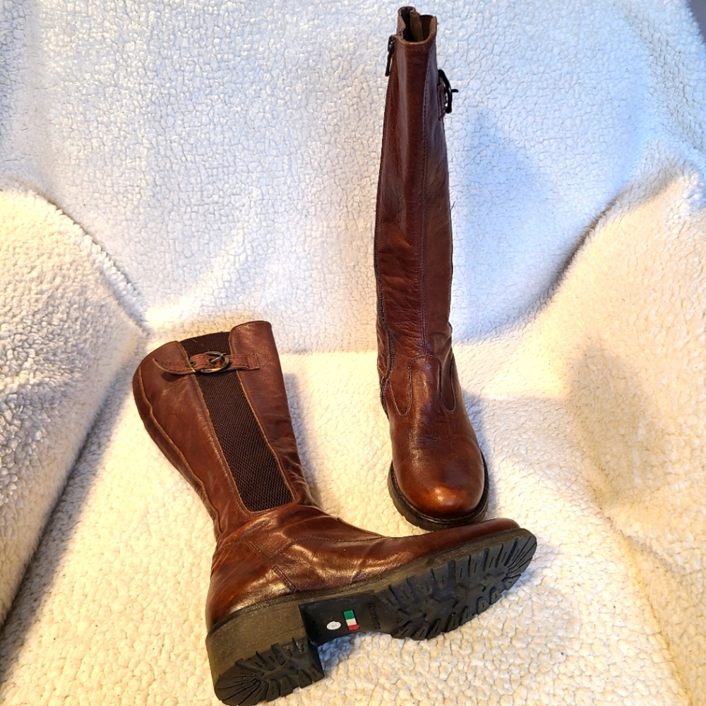 Nero Giardini brown Italian leather boots